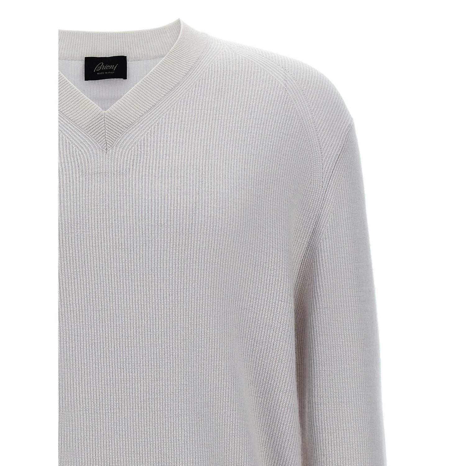 Brioni White Cashmere Cardigan