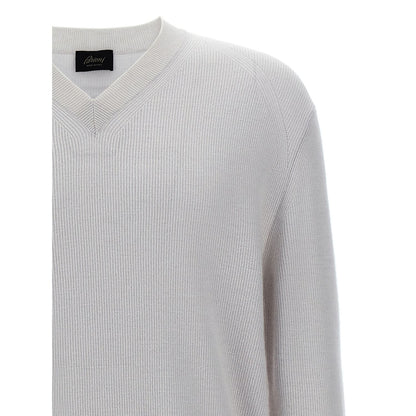 Brioni White Cashmere Cardigan