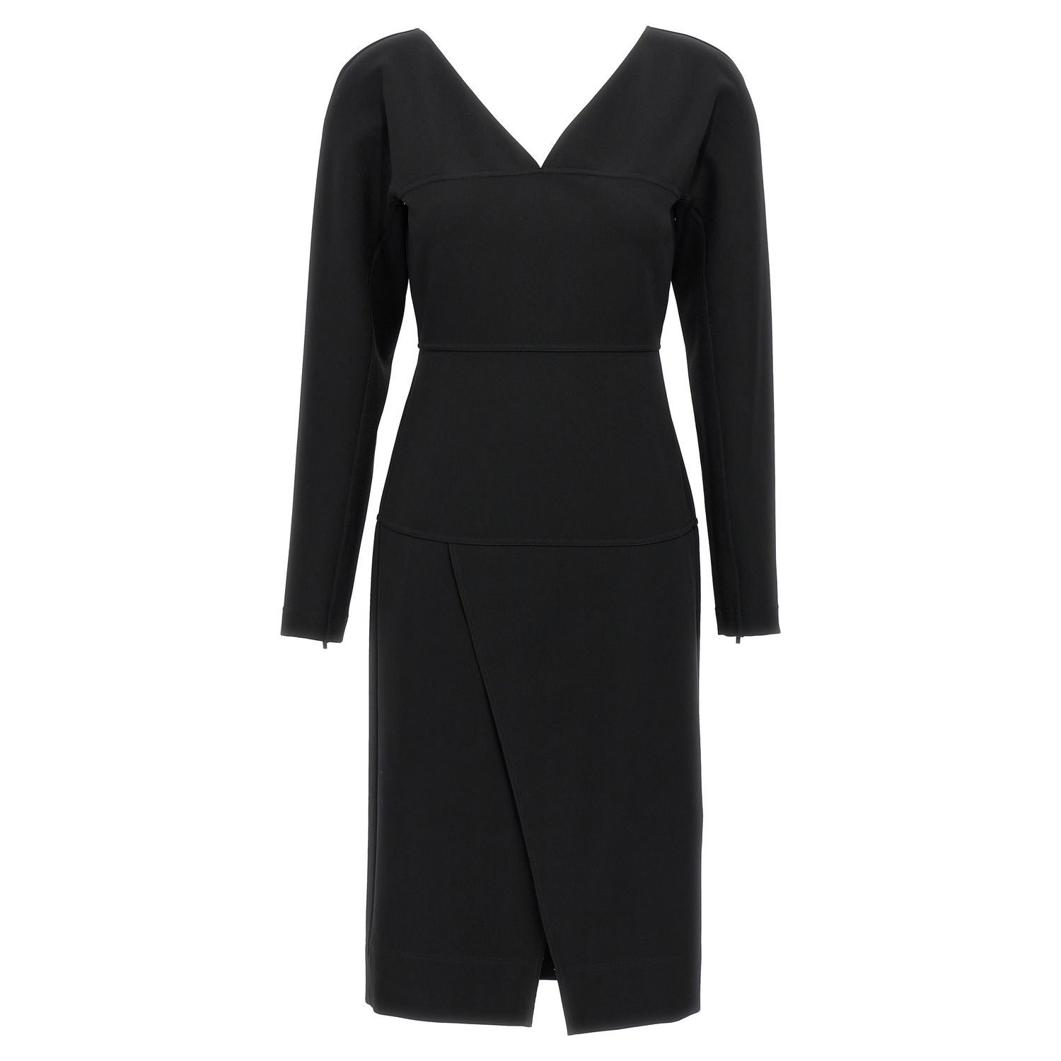 Fendi Black Viscose Midi Dress