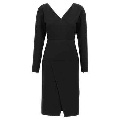 Fendi Black Viscose Midi Dress