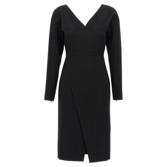 Fendi Black Viscose Midi Dress