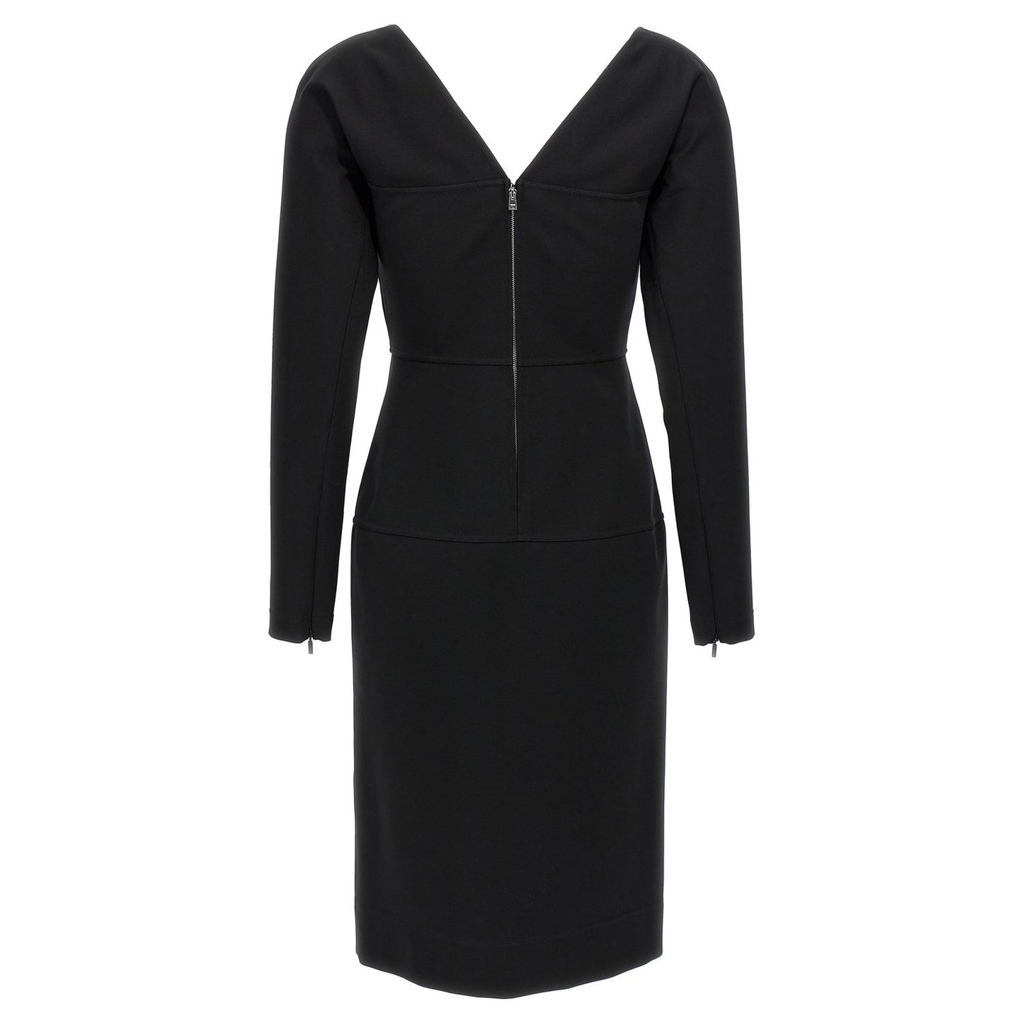 Fendi Black Viscose Midi Dress