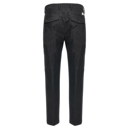 Department 5 Black Cotton Casual Pants