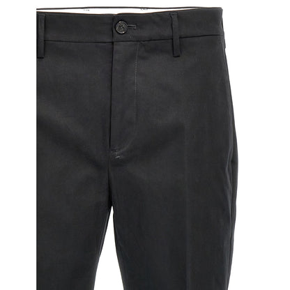 Department 5 Black Cotton Casual Pants