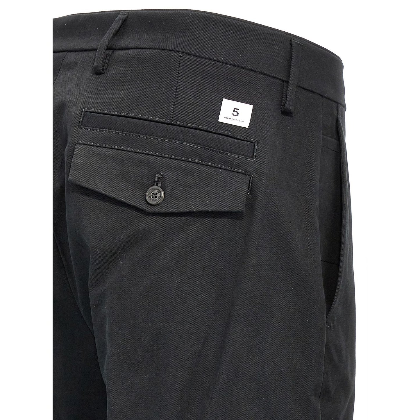 Department 5 Black Cotton Casual Pants