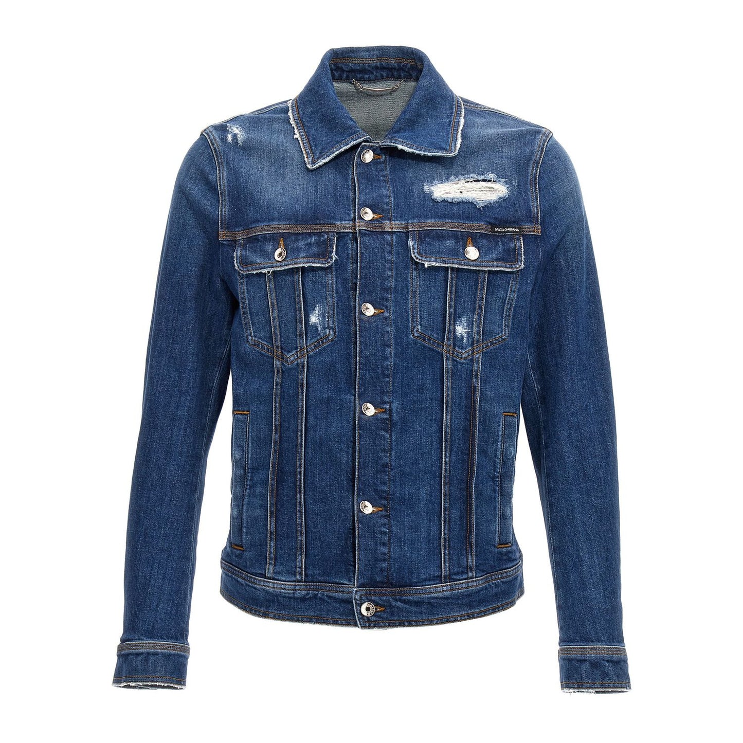 Dolce & Gabbana Blue Cotton Denim Jacket