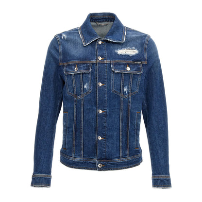 Dolce & Gabbana Blue Cotton Denim Jacket