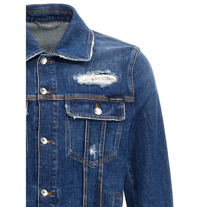 Dolce & Gabbana Blue Cotton Denim Jacket