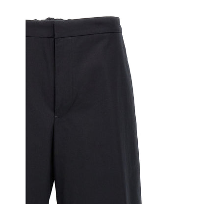 Jil Sander Blue Cotton Casual Pants