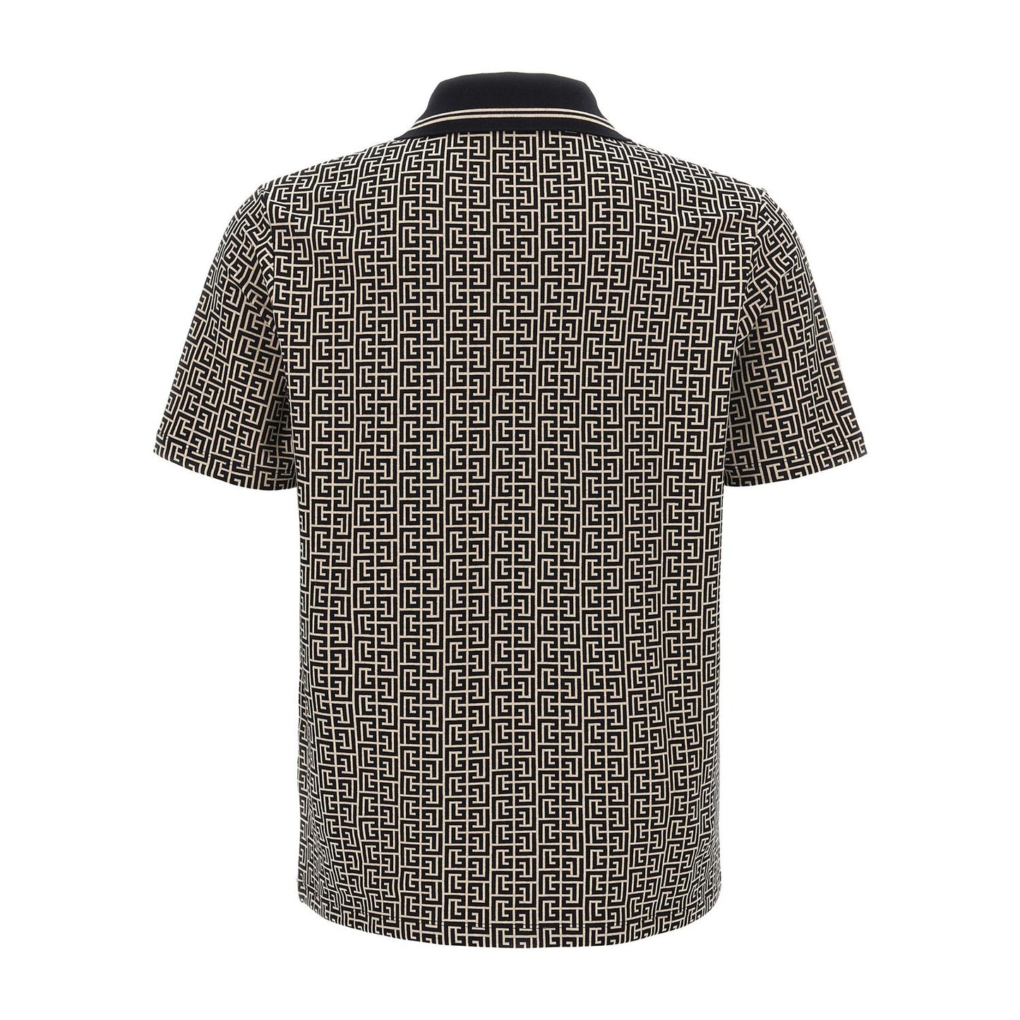 Balmain Bicolor Cotton Polo Shirt