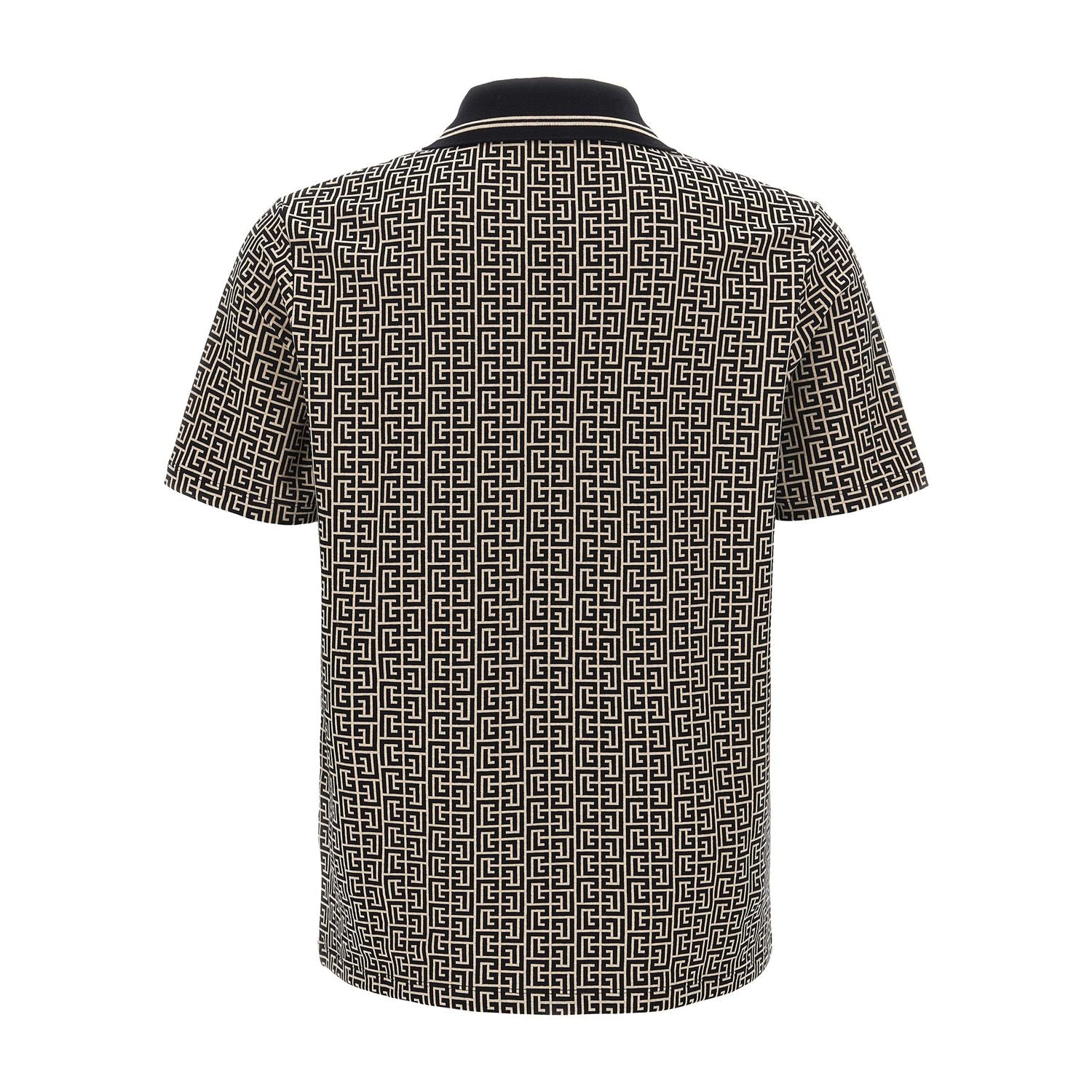 Balmain Bicolor Cotton Polo Shirt