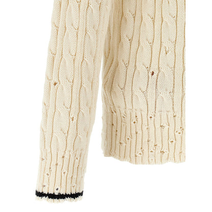 Marni White Cotton Cardigan