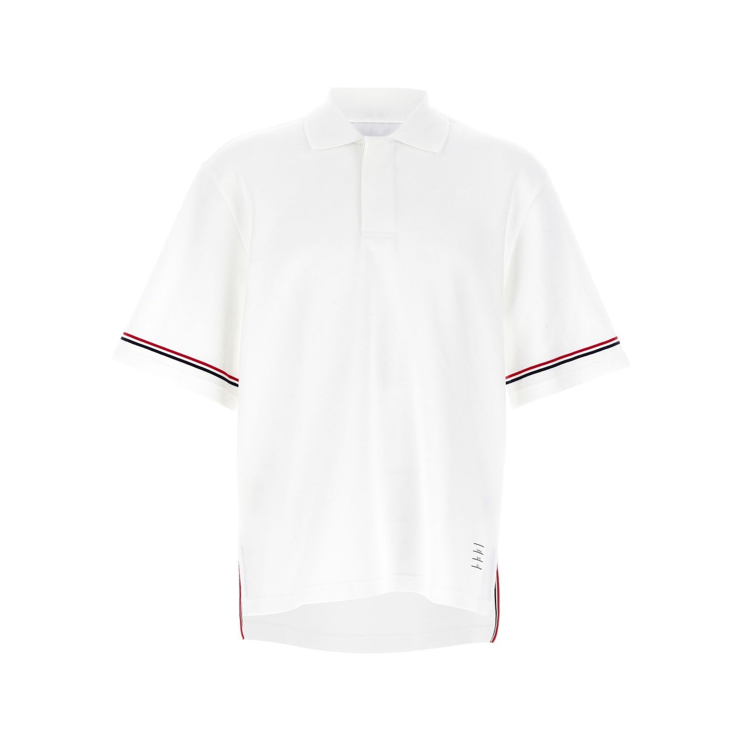 Thom Browne White Cotton Polo Shirt