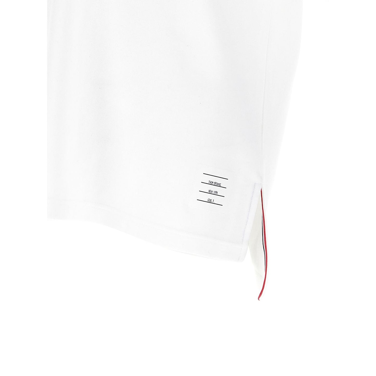 Thom Browne White Cotton Polo Shirt