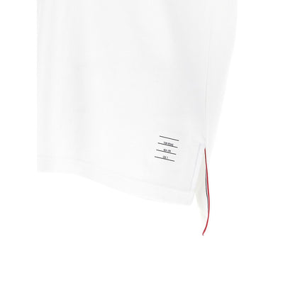 Thom Browne White Cotton Polo Shirt
