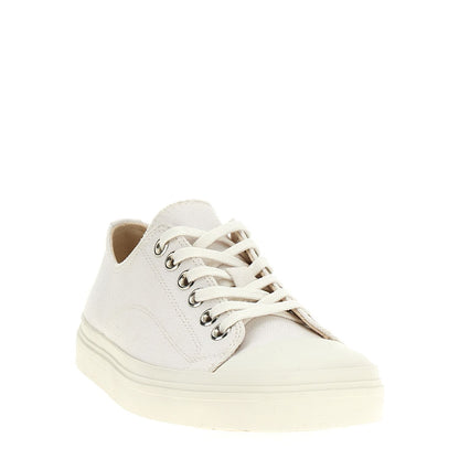 Moschino White Cotton Low Top Sneakers