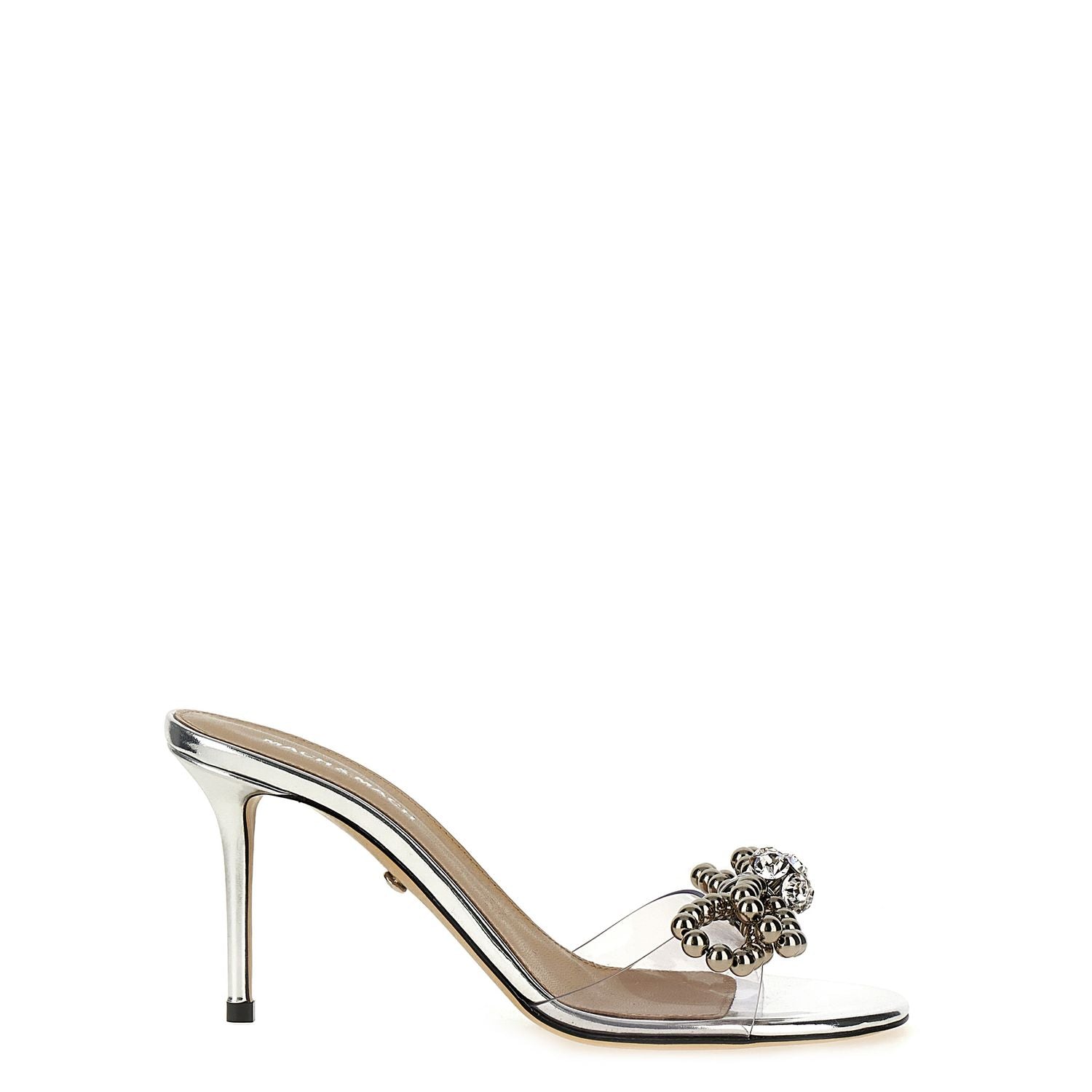 MACH & MACH Silver Pvc Stiletto Heel Sandals