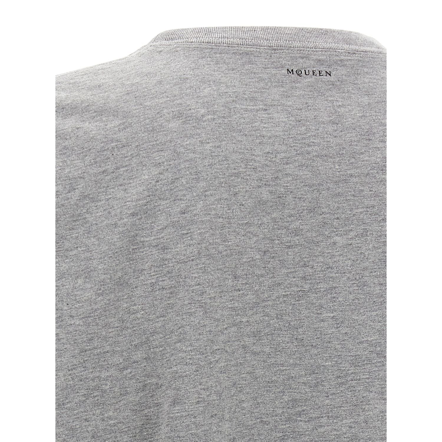 Alexander McQueen Gray Cotton T-Shirt