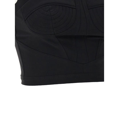 Nensi Dojaka Black Polyamide Tank Tops