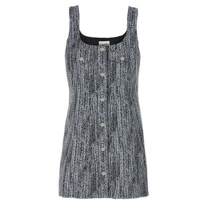 Ganni Multicolor Cotton Short Dress