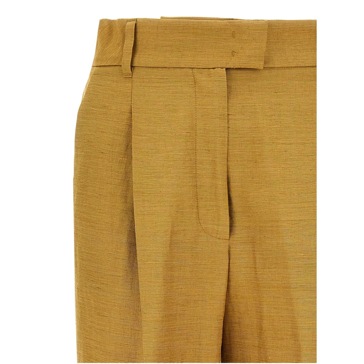 Max Mara Gold Fluorofiber Dress Pants