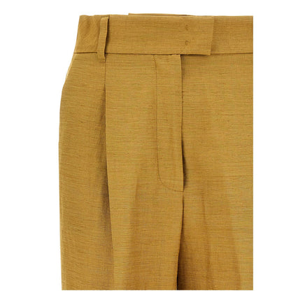 Max Mara Gold Fluorofiber Dress Pants