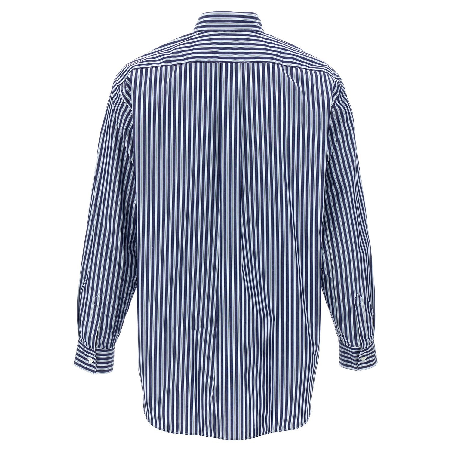 Comme Des Garçons Blue Cotton Blouse