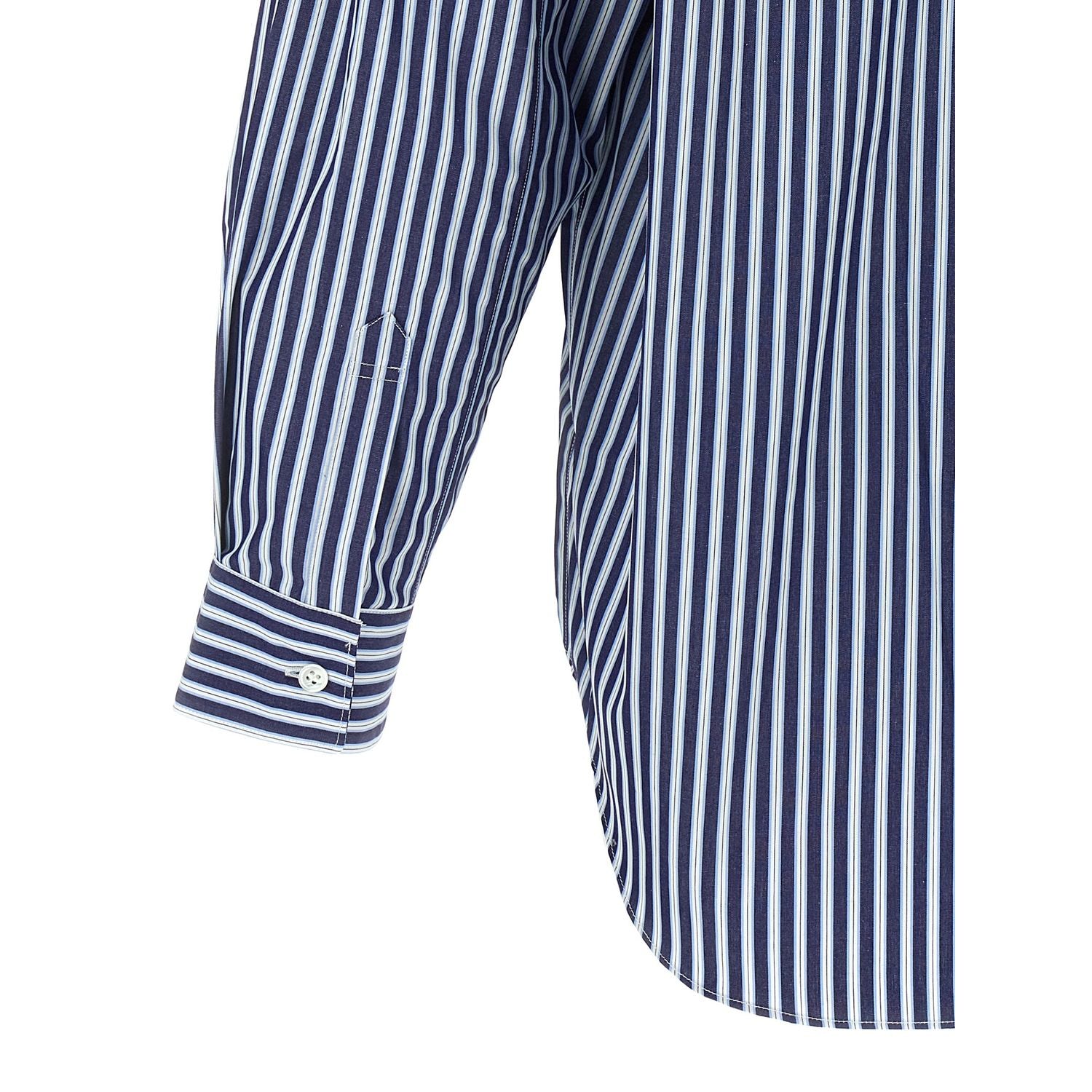 Comme Des Garçons Blue Cotton Blouse