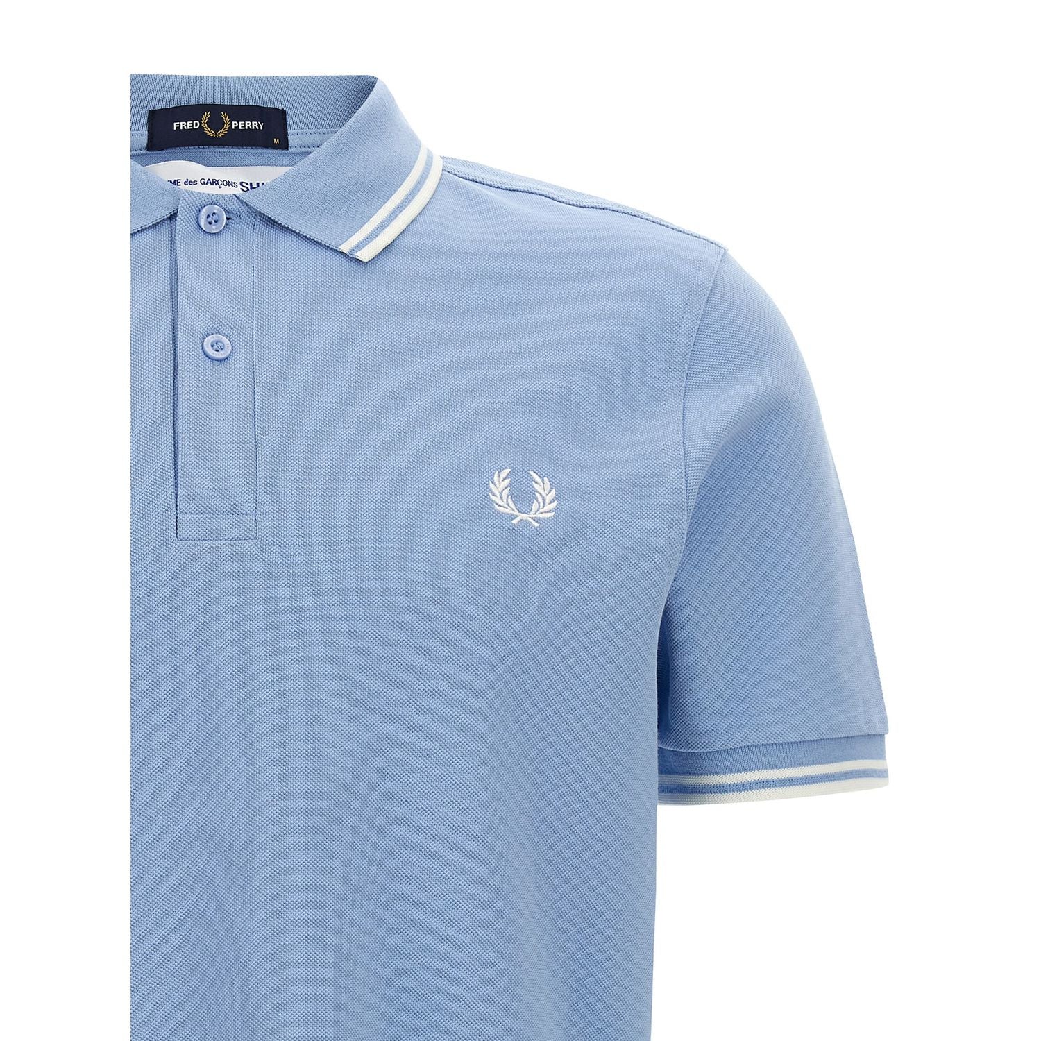 Comme Des Garçons Blue Cotton Polo Shirt
