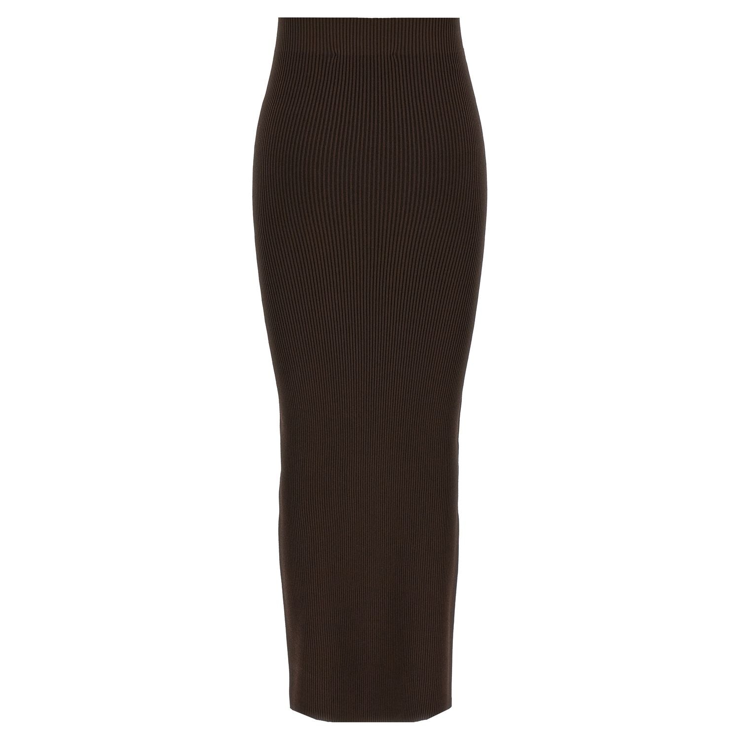 Max Mara Brown Viscose Mini Skirt