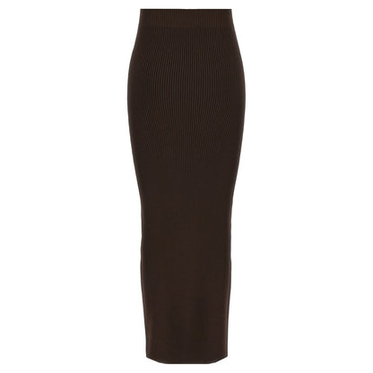 Max Mara Brown Viscose Mini Skirt