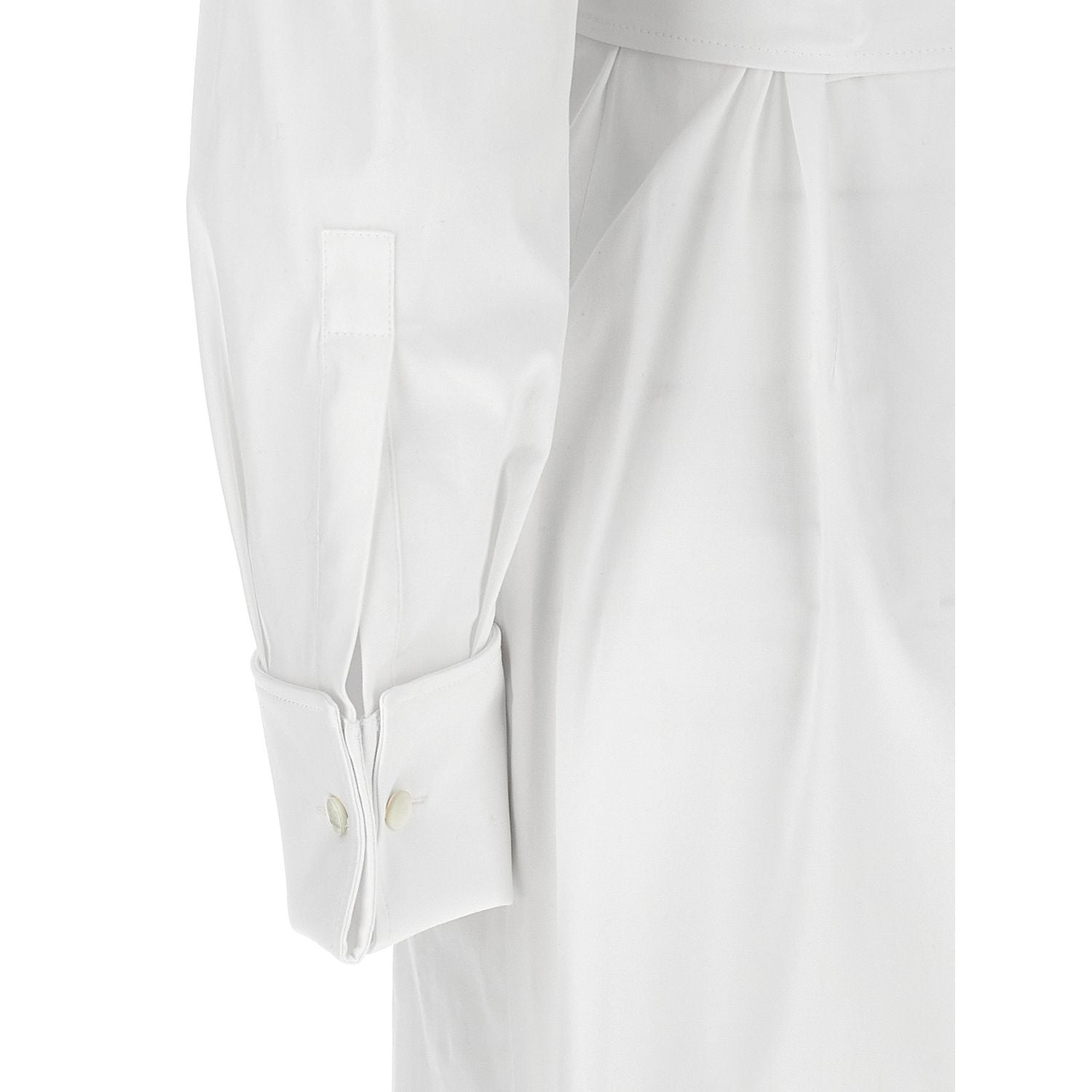 Max Mara White Cotton Long Dress