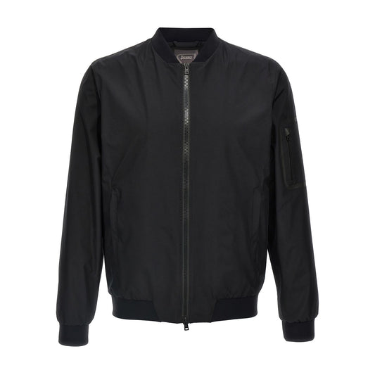 Herno Black Polyester Bomber