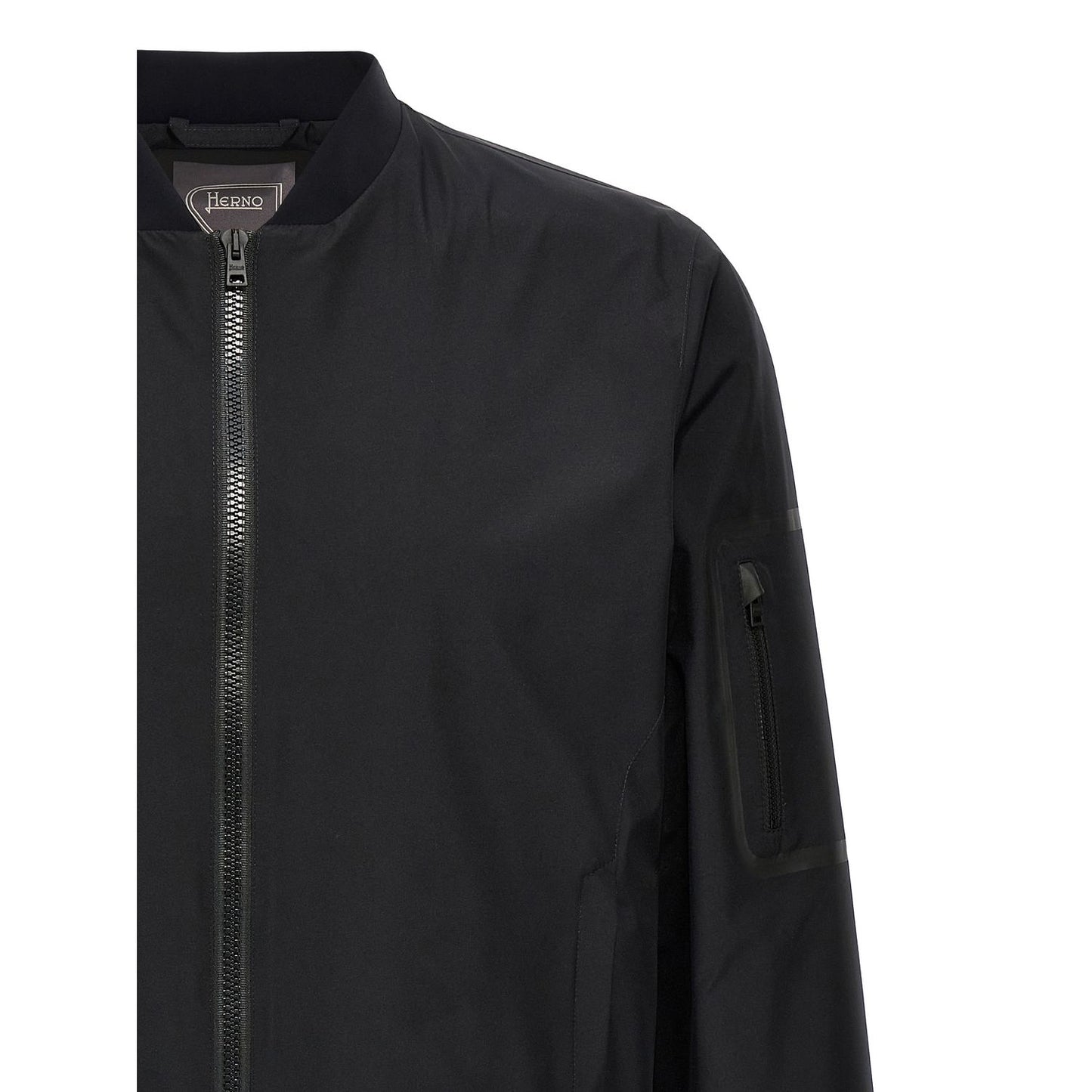 Herno Black Polyester Bomber