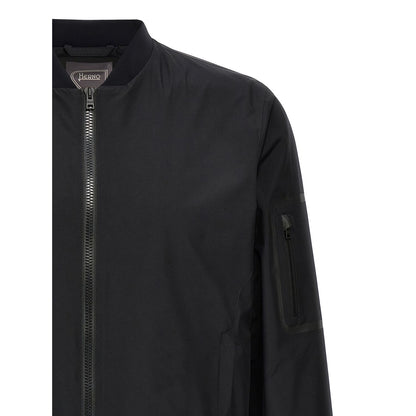 Herno Black Polyester Bomber