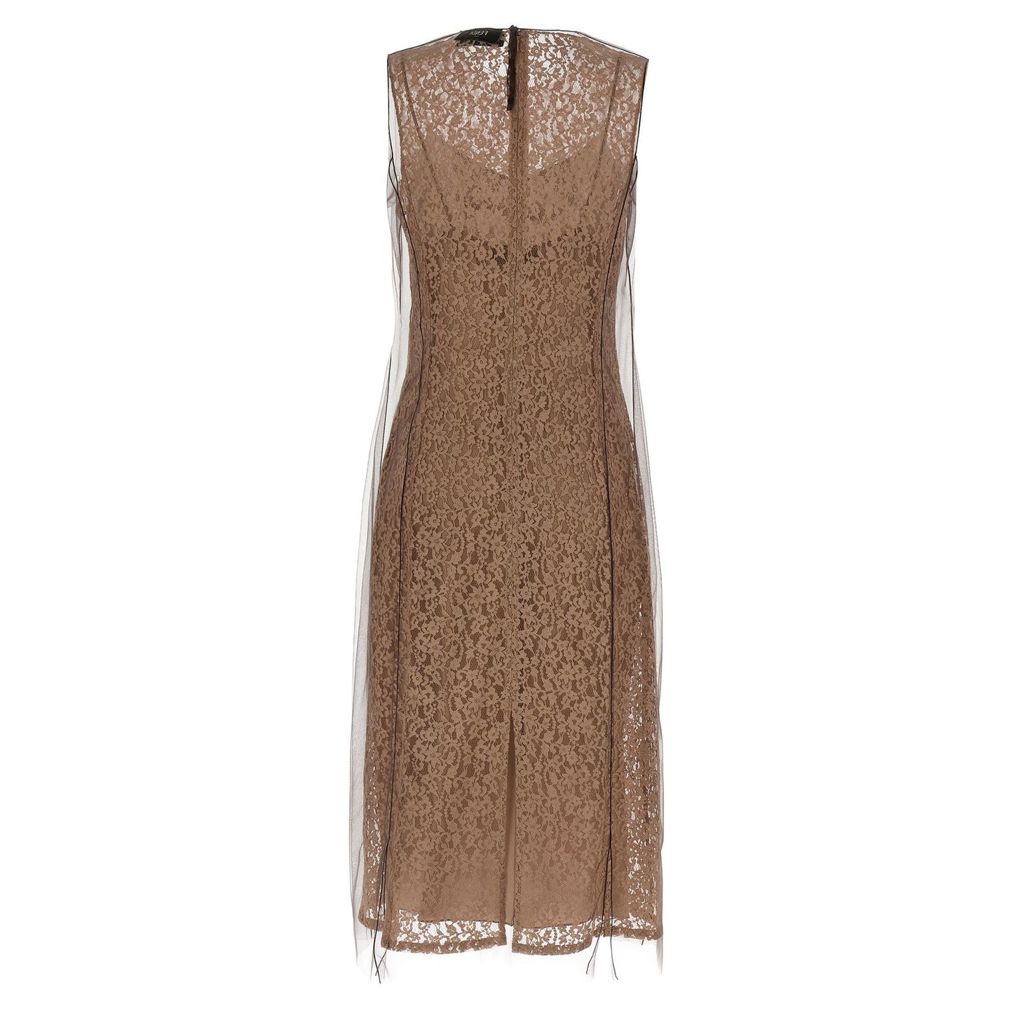 Fendi Beige Cotton Midi Dress