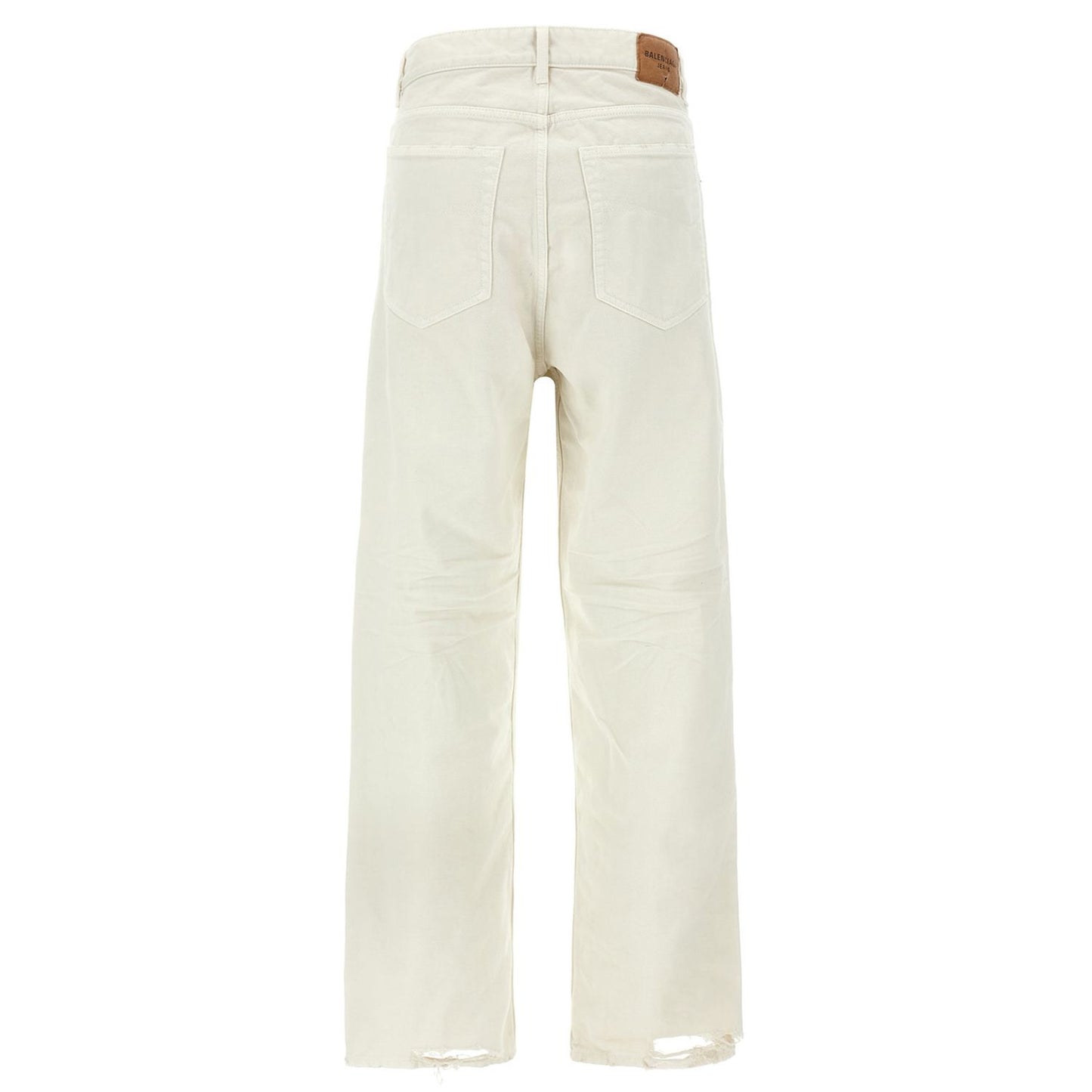 Balenciaga White Cotton Jeans Denim