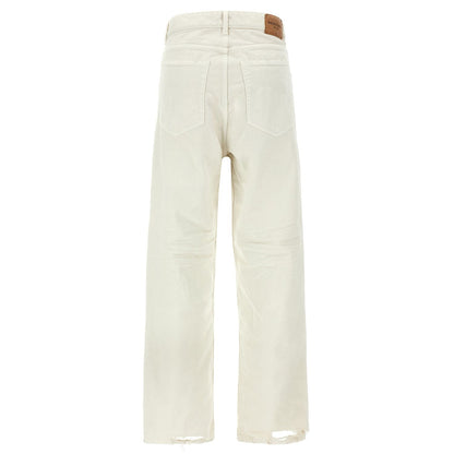 Balenciaga White Cotton Jeans Denim