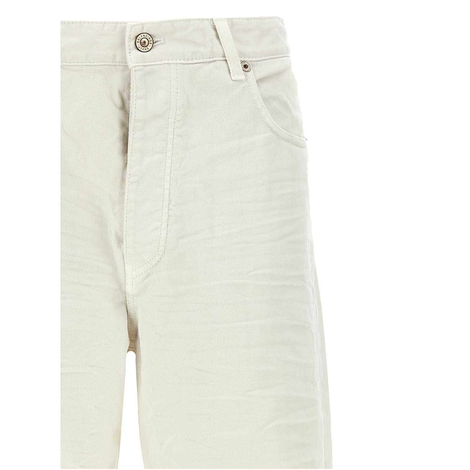 Balenciaga White Cotton Jeans Denim