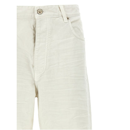 Balenciaga White Cotton Jeans Denim
