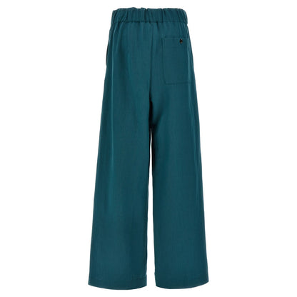 Dries Van Noten Bicolor Wool Casual Pants