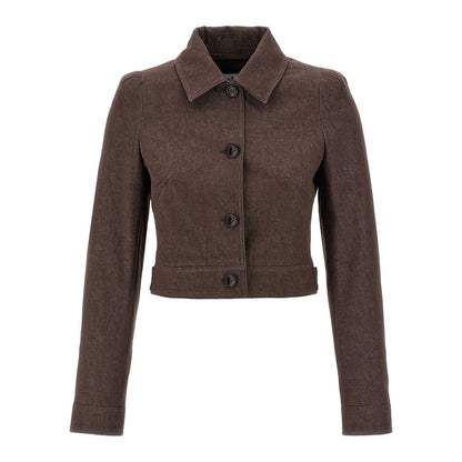 Max Mara Brown Cotton Blazer