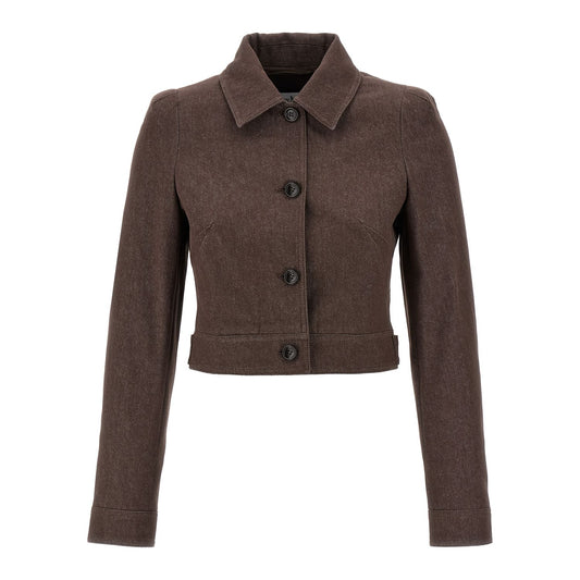 Max Mara Brown Cotton Blazer