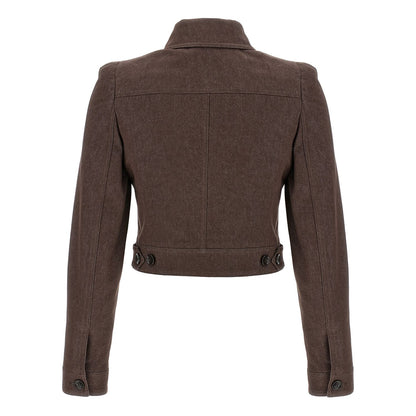 Max Mara Brown Cotton Blazer