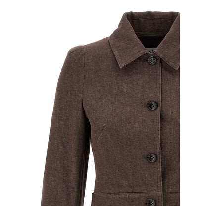 Max Mara Brown Cotton Blazer