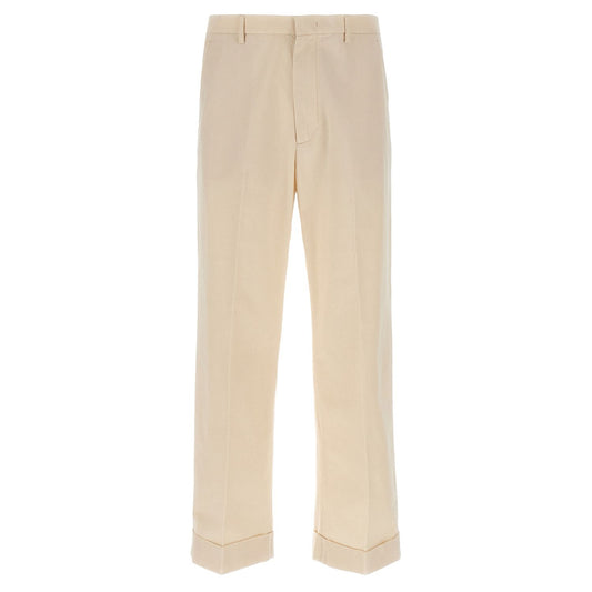 Valentino Garavani Beige Cotton Casual Pants
