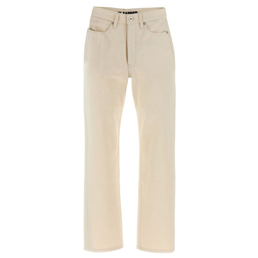 Jil Sander Beige Cotton Jeans Denim
