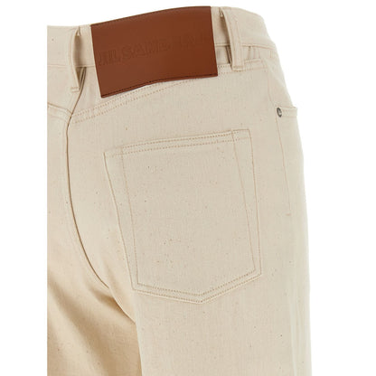 Jil Sander Beige Cotton Jeans Denim