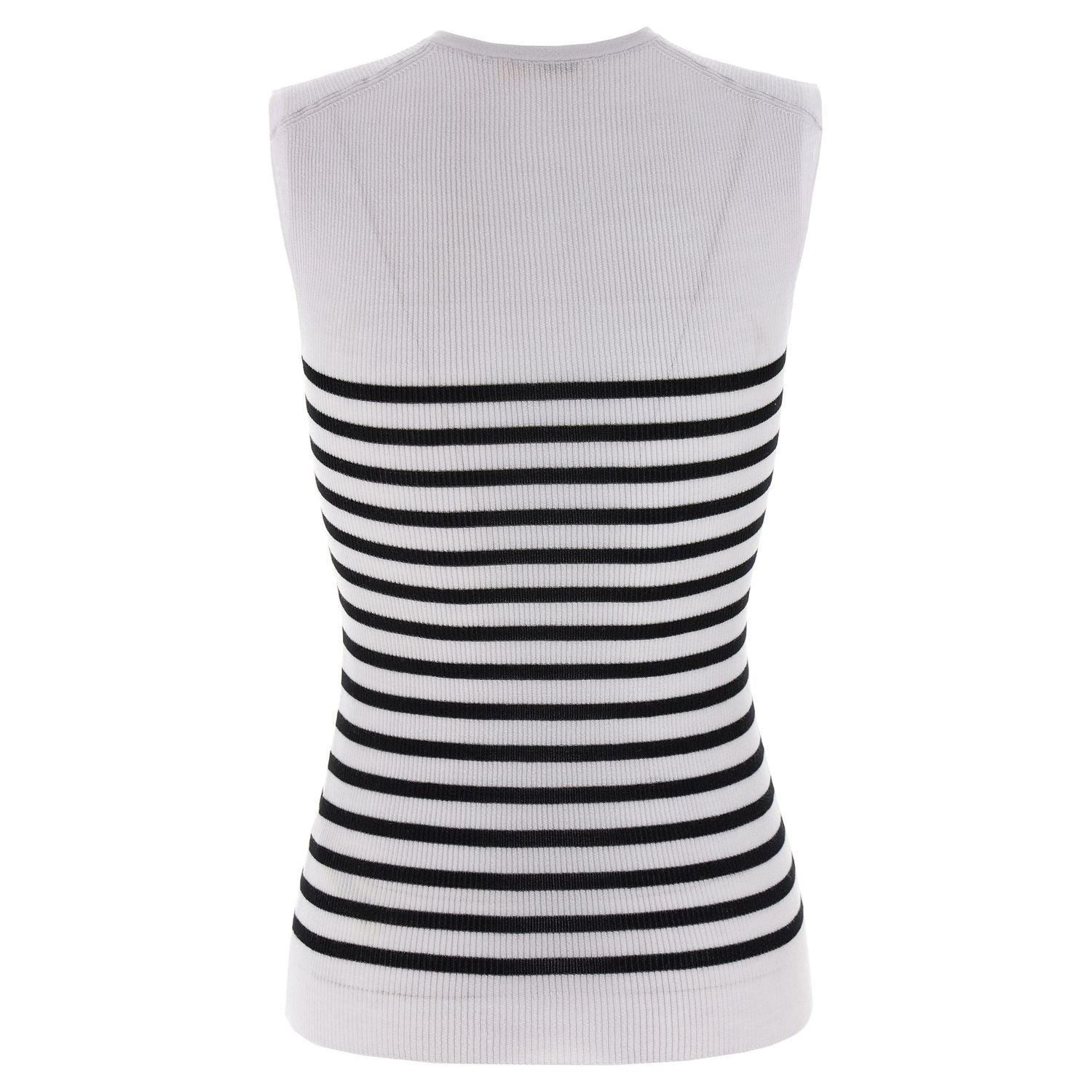 Khaite Bicolor Wool Sleeveles T-Shirt