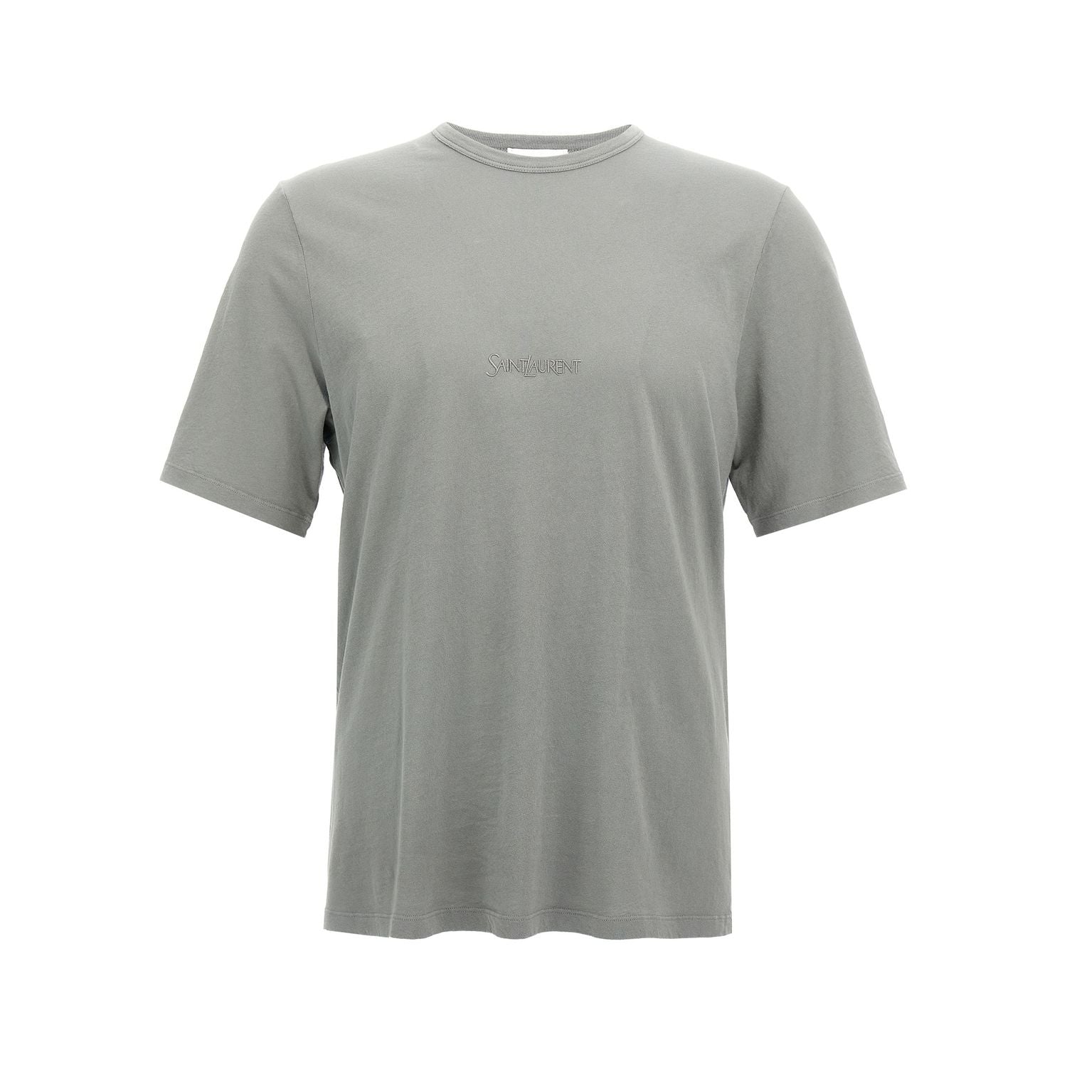 Saint Laurent Gray Cotton T-Shirt